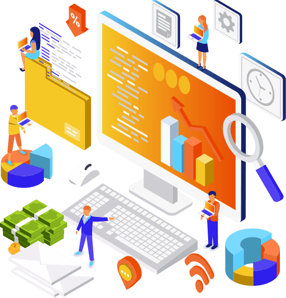 Illustration of retail marketing teams leveraging retail POS data and POS and inventory analytics to improve trade promotions and retail marketing campaigns.