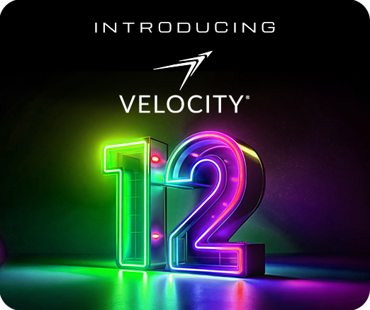 VELOCITY retail data platform version 12 logo and image