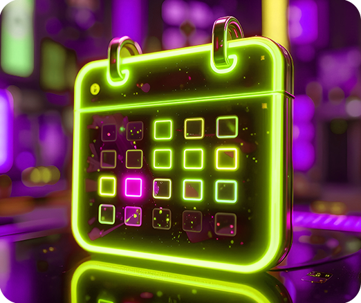 Digital calendar that represents daily retail data