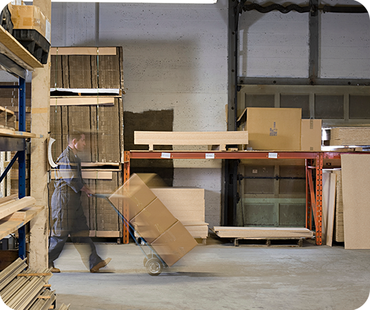 Warehouse employee moving stocked product but shown as phantom inventory.