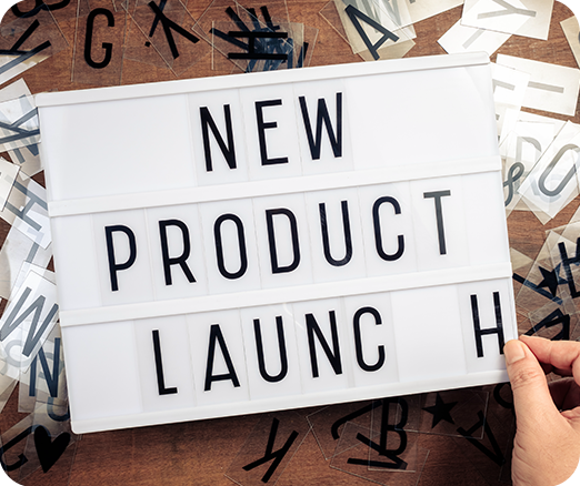 New Product Launch sign for CPG New Product Launches and Optimization